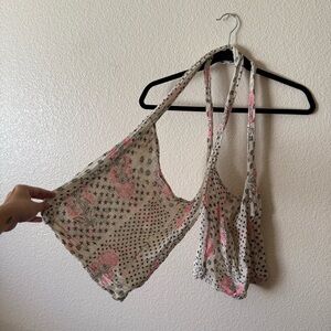 Free People semi-sheer floral pattern shoulder bags (2)